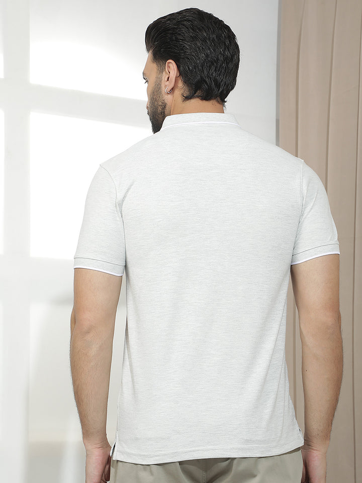 Grey Melange T-Shirt-Men T-Shirts-Crimsoune Club