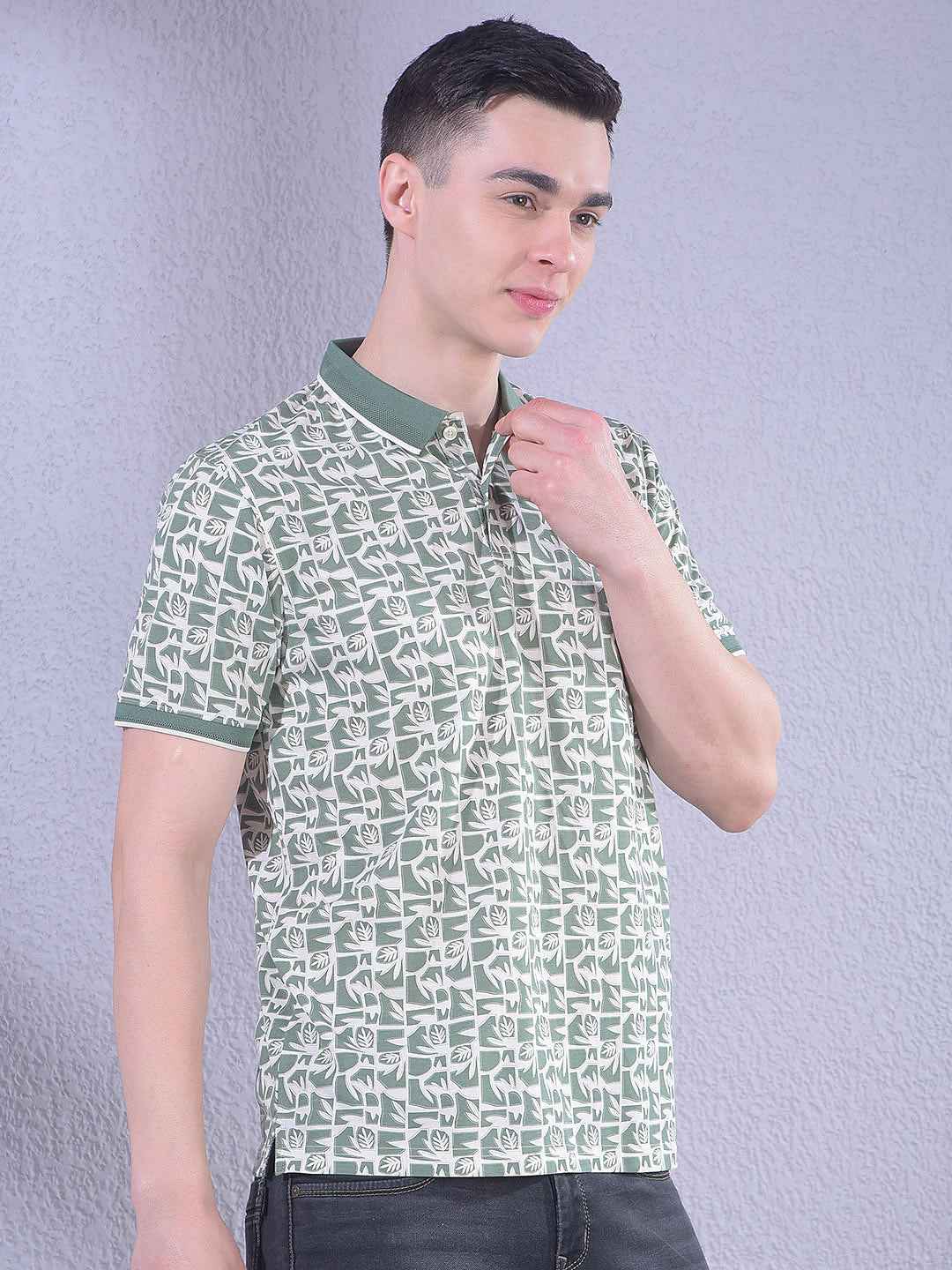 Green Floral Print T-Shirt