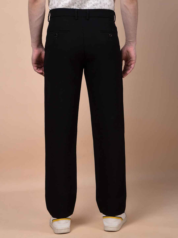 Sharp Black Knitted Trousers