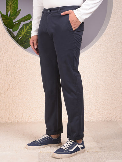 Navy Blue Straight Trousers