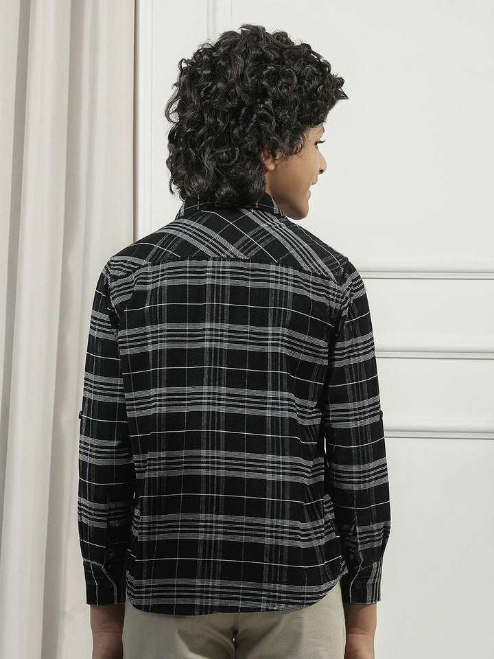 Black Checked Corduroy Shirt