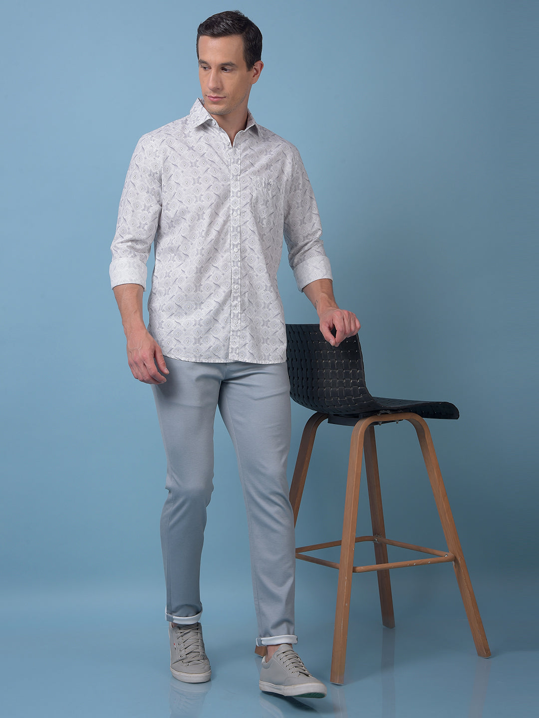 Grey Printed Shirt