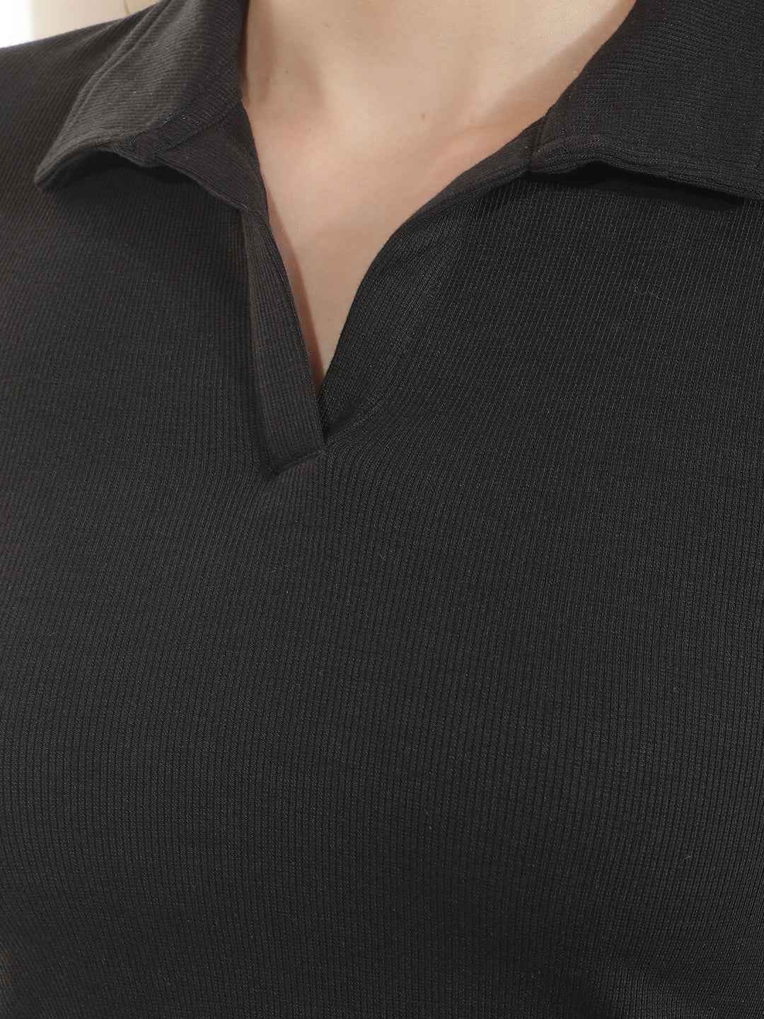 Bold Black Versatile Casual Top