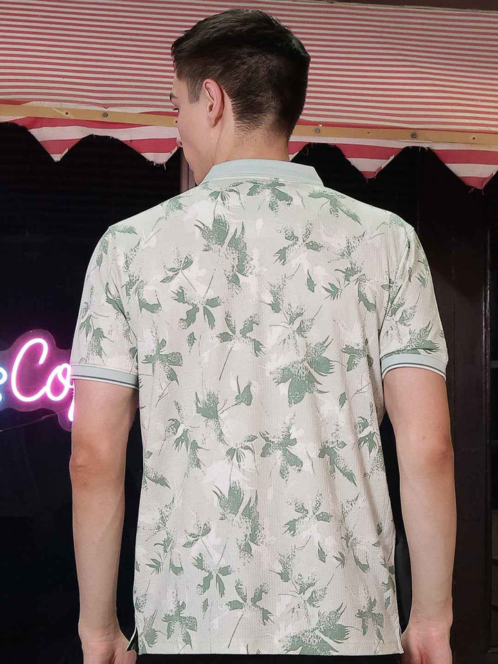 Green Floral Print T-Shirt