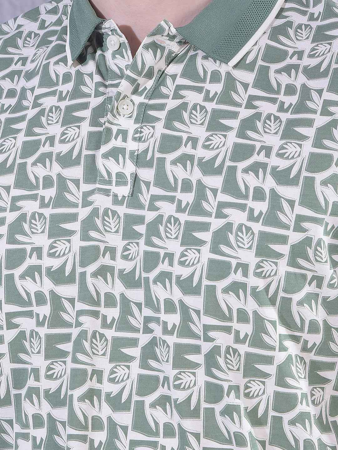 Green Floral Print T-Shirt