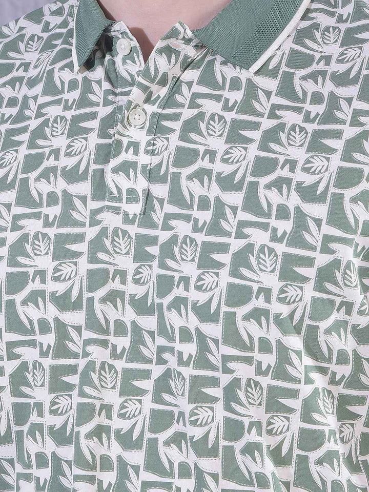 Green Floral Print T-Shirt