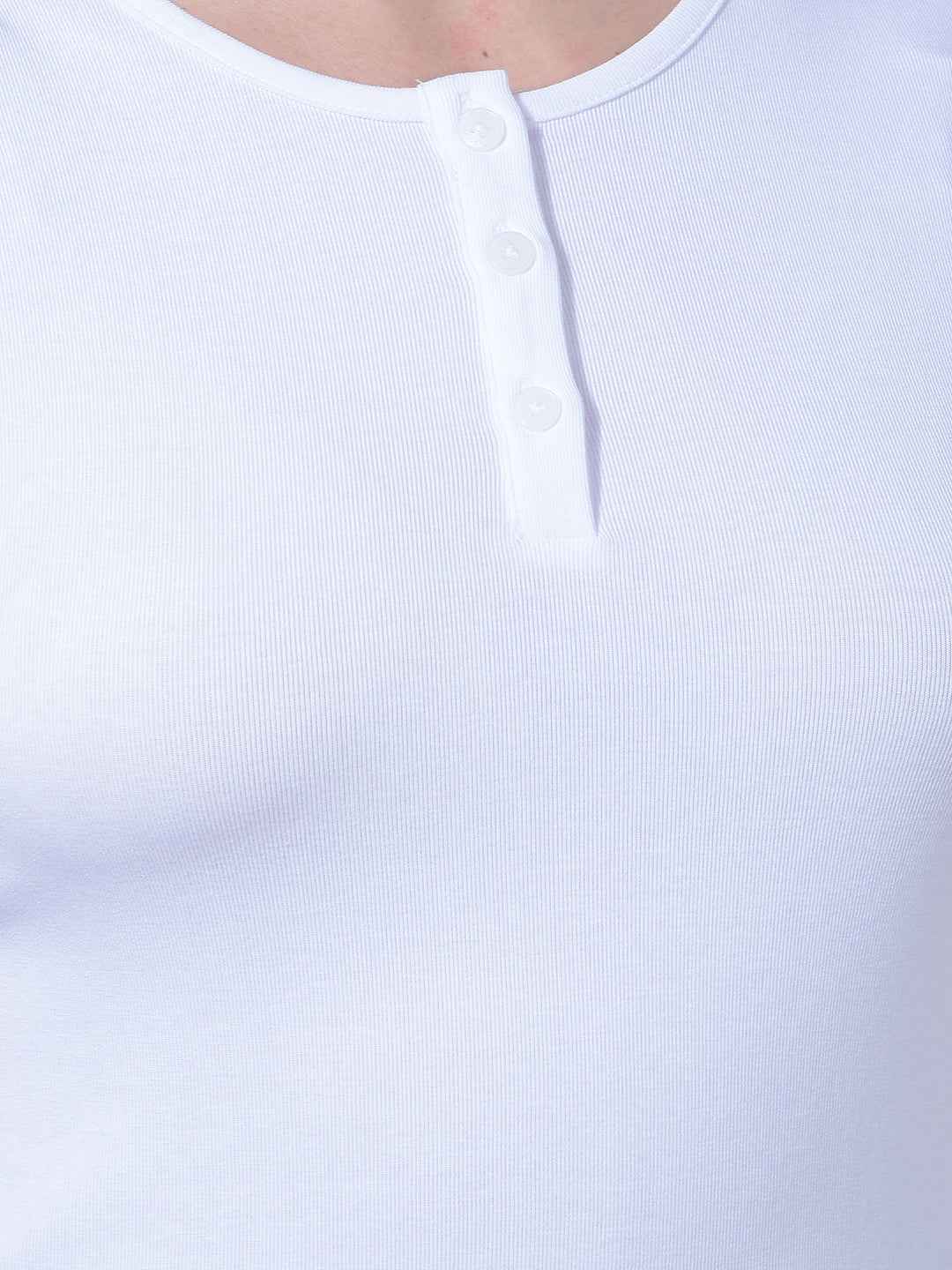 White Modal Cropped T-Shirt