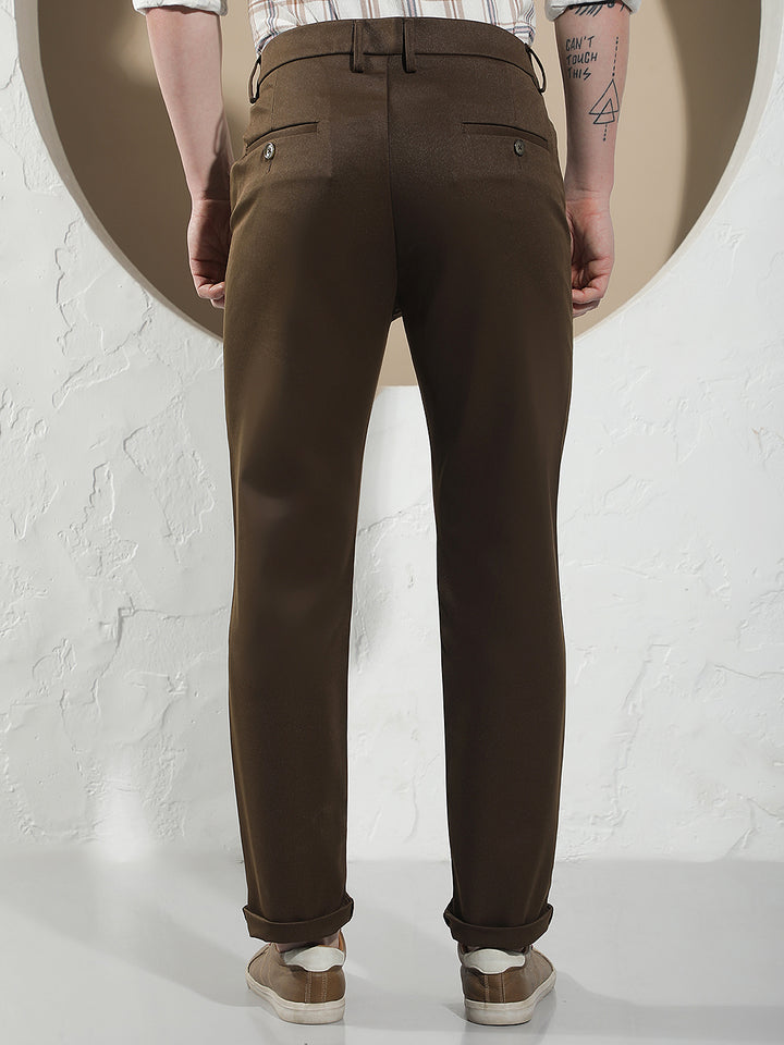 Refined Mocha Brown Trousers