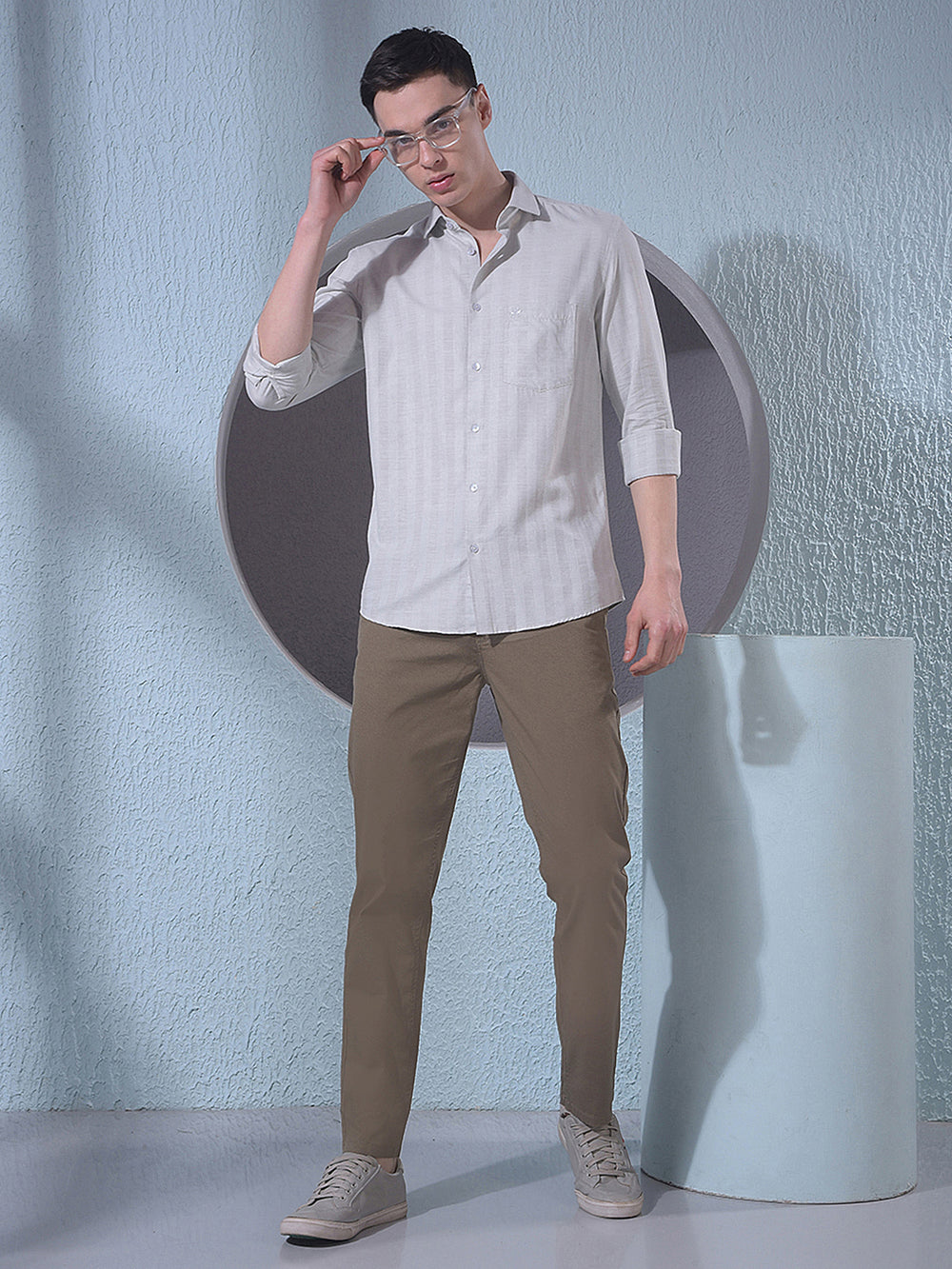 Stylish Olive Printed Trousers