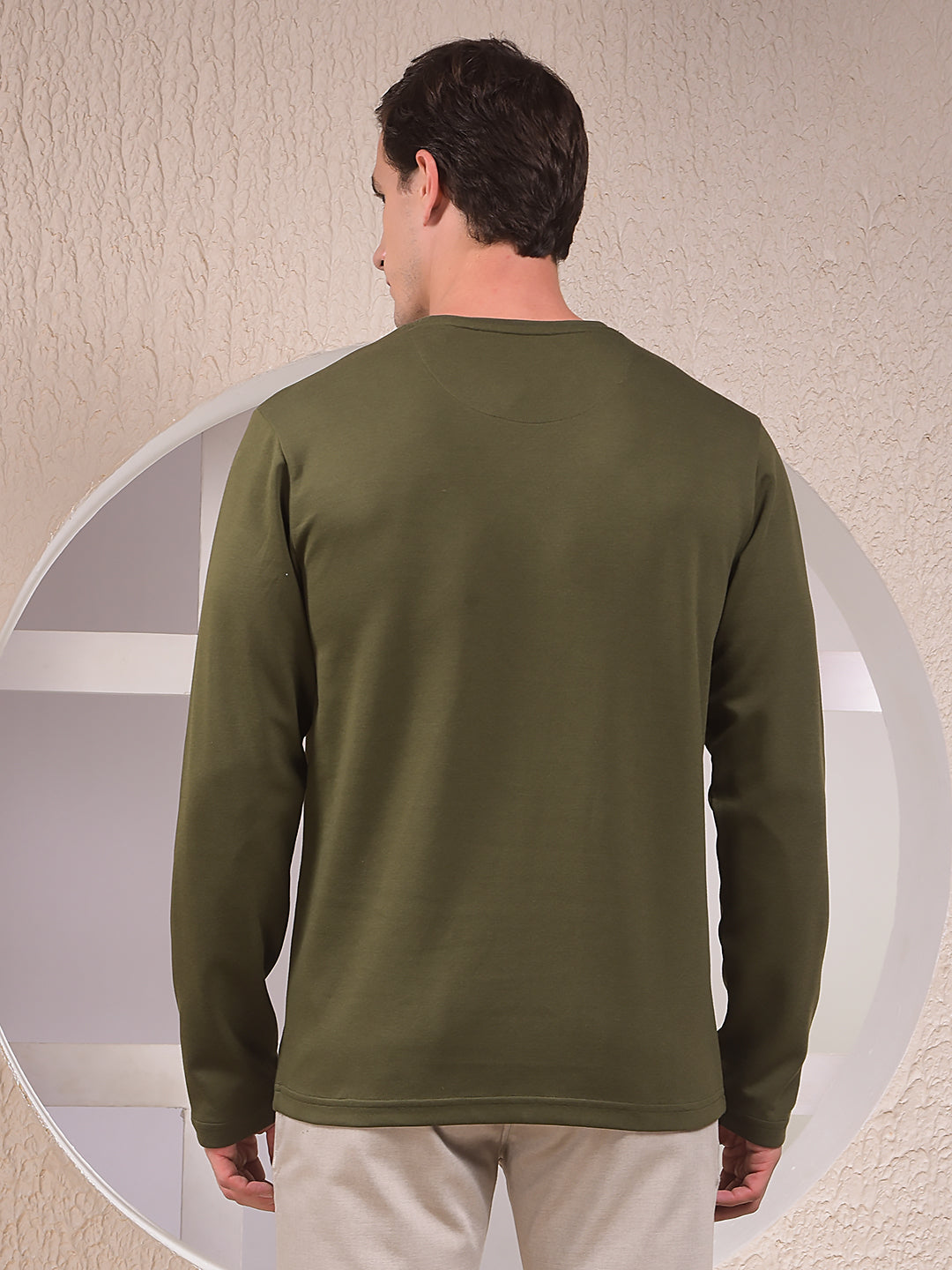 Olive Crew Neck Sweatshirt