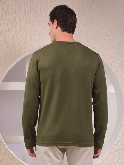 Olive Crew Neck Sweatshirt