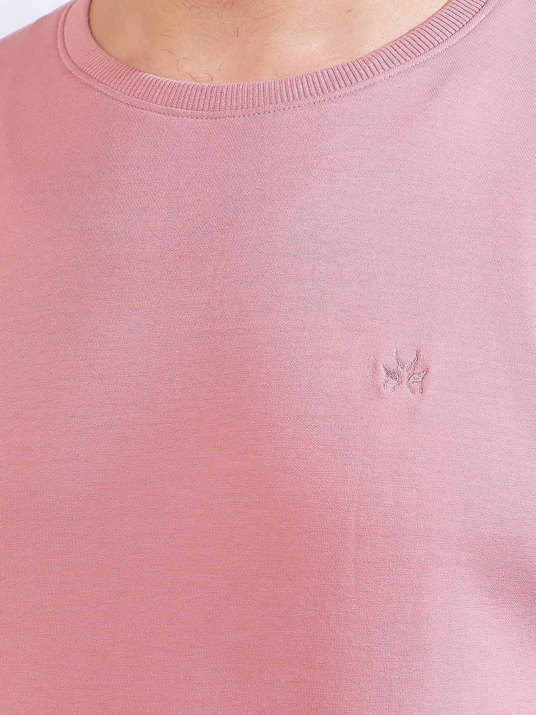 Peach Round Neck Sweatshirt