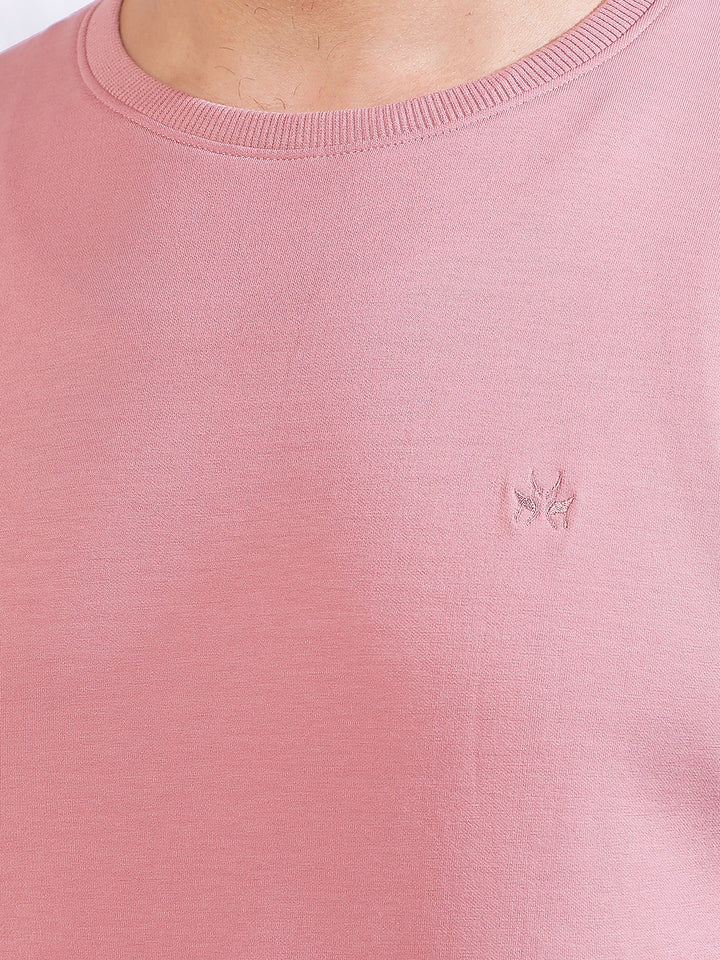Peach Round Neck Sweatshirt