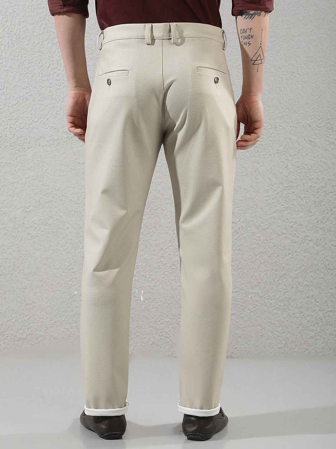Oatmeal Beige Knitted Trousers