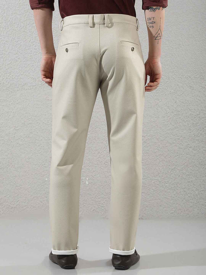 Oatmeal Beige Knitted Trousers