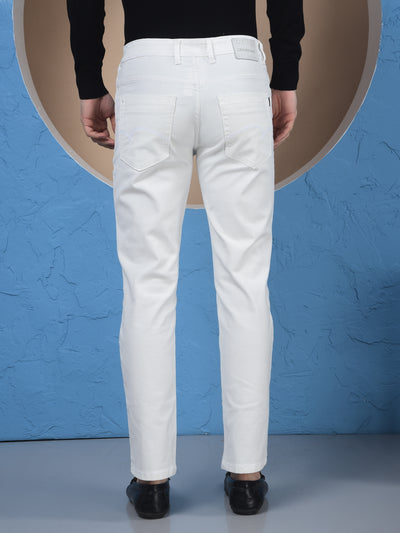 Chic White Straight Jeans