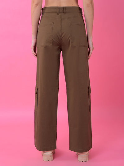 Brown Baggy Cargo Trousers