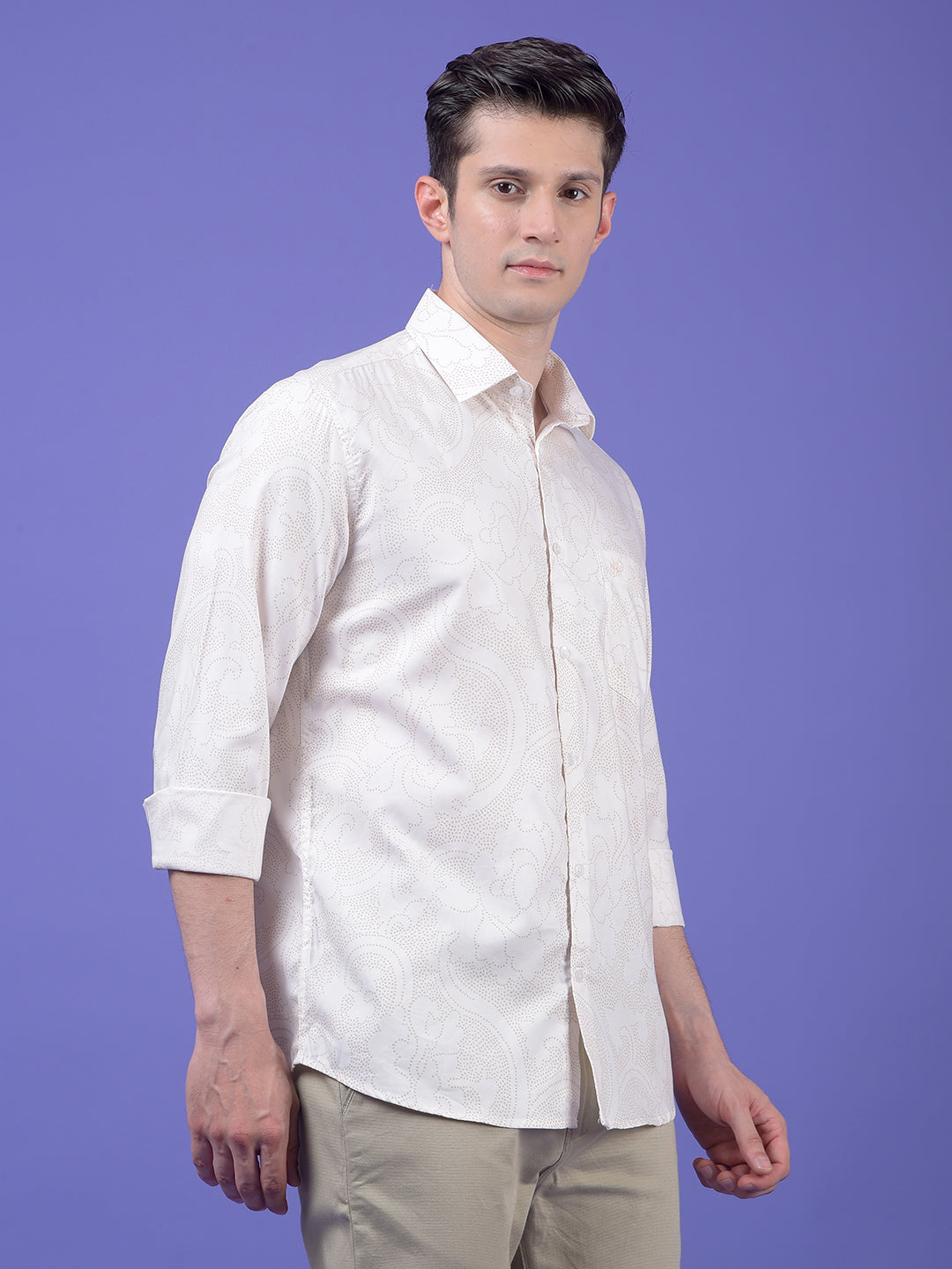 White Printed Shirt