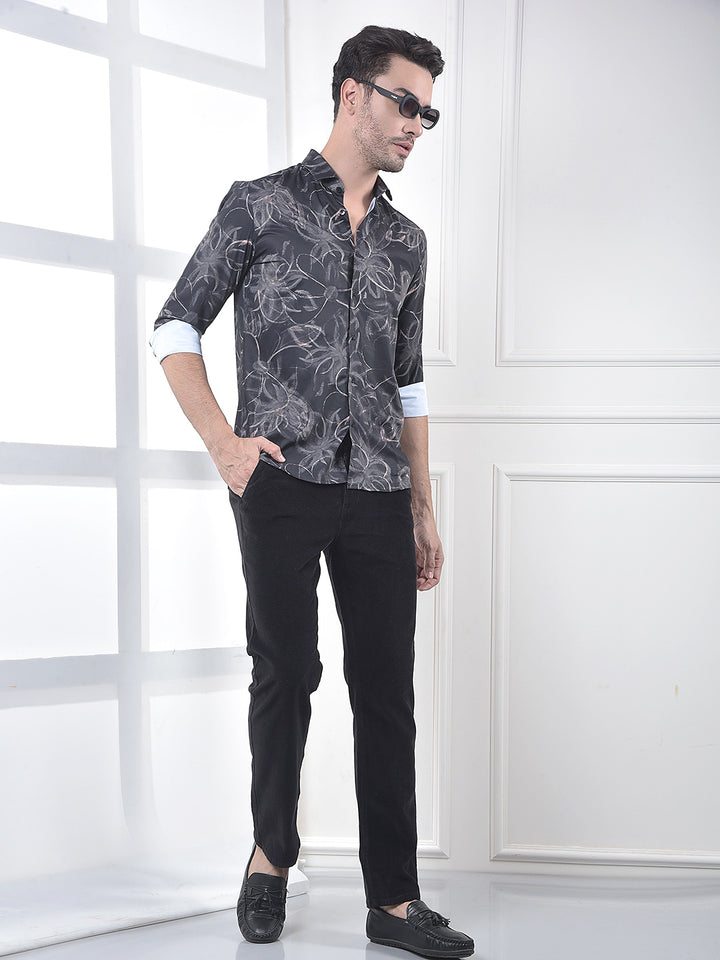 Green Floral Print Shirt