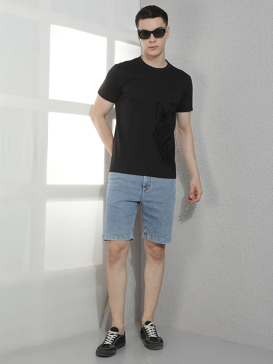 Trendy Light Blue Denim Shorts
