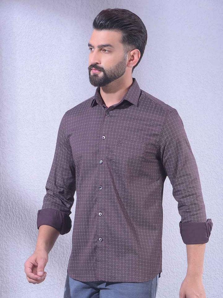 Wine Printed Shirt