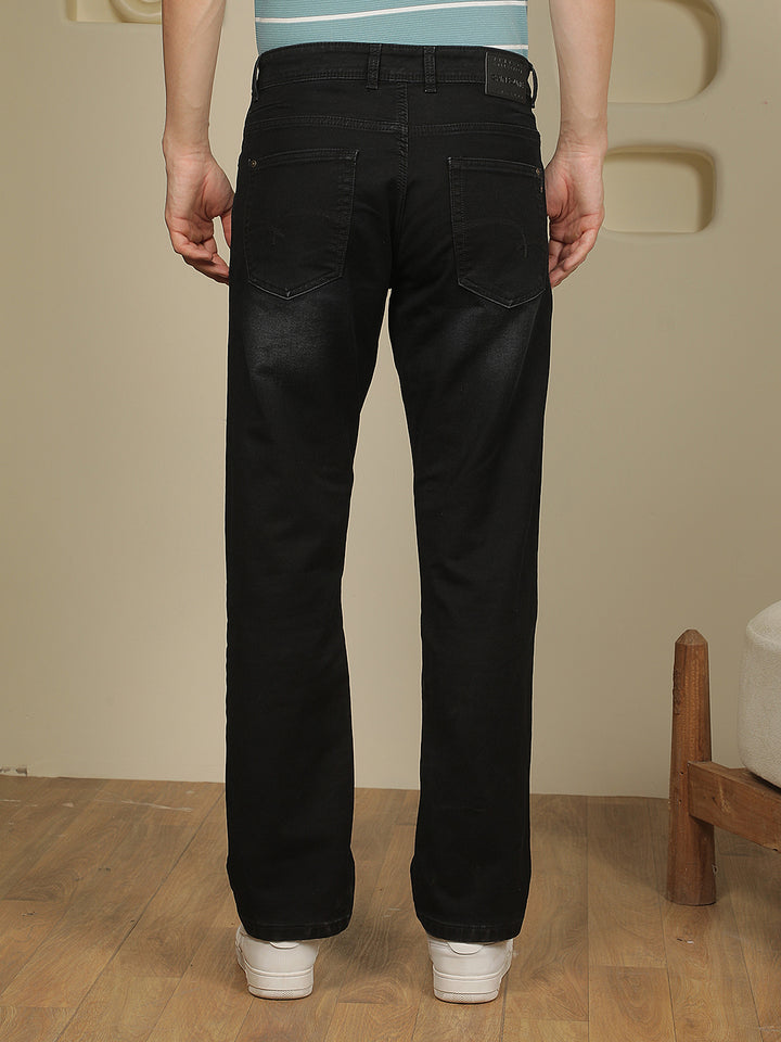 Black Straight Stretchable Jeans