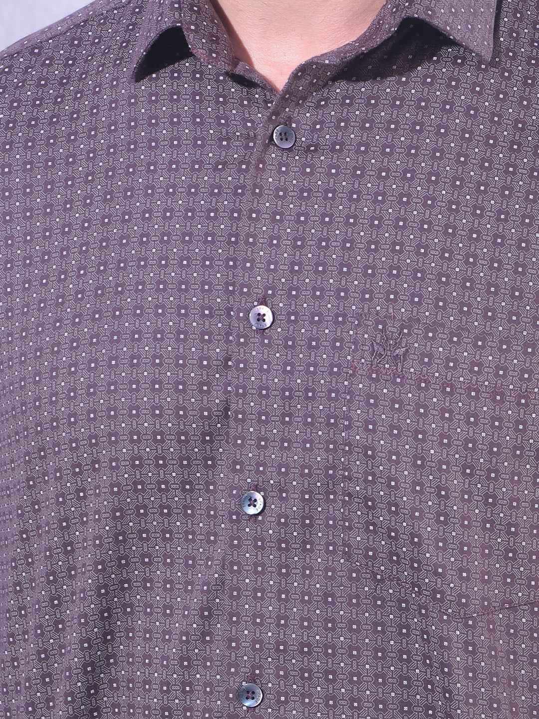 Wine Printed Shirt