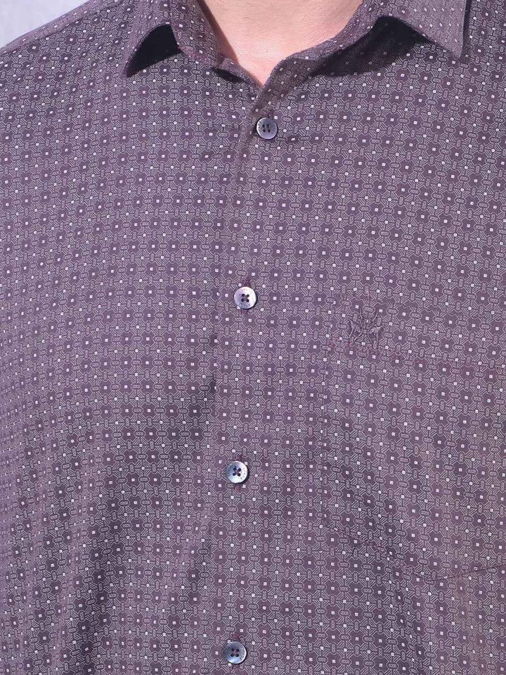 Wine Printed Shirt