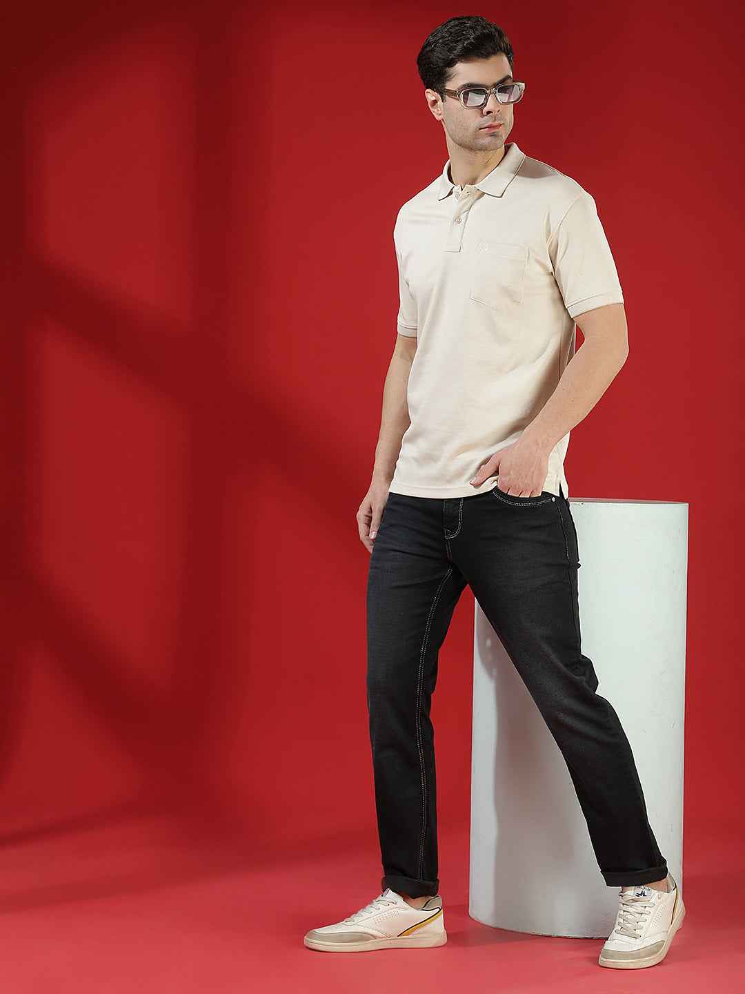 Beige Classic Polo T-Shirt