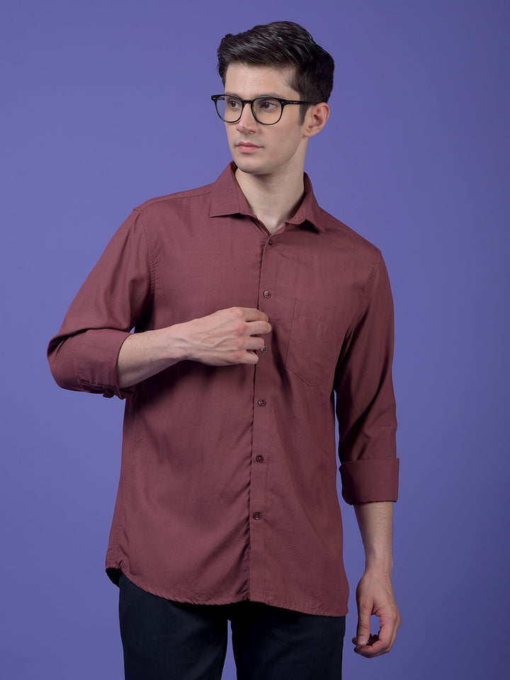 Maroon Linen Shirt