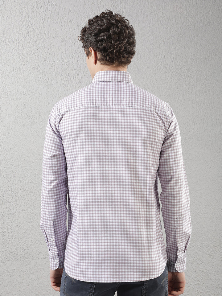 Pink 100% Cotton Checked Shirt