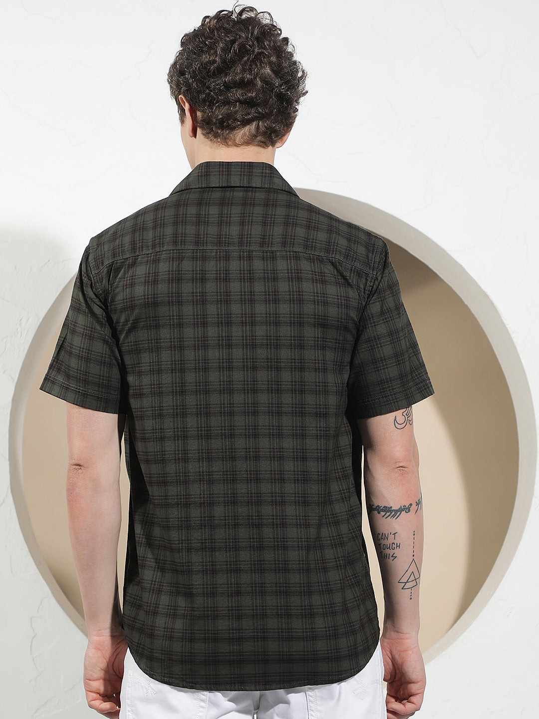 Green Checked 100% Cotton Shirt