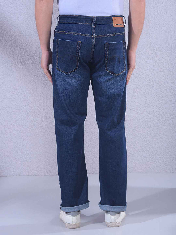 Blue Straight Vibrant Shade Jeans