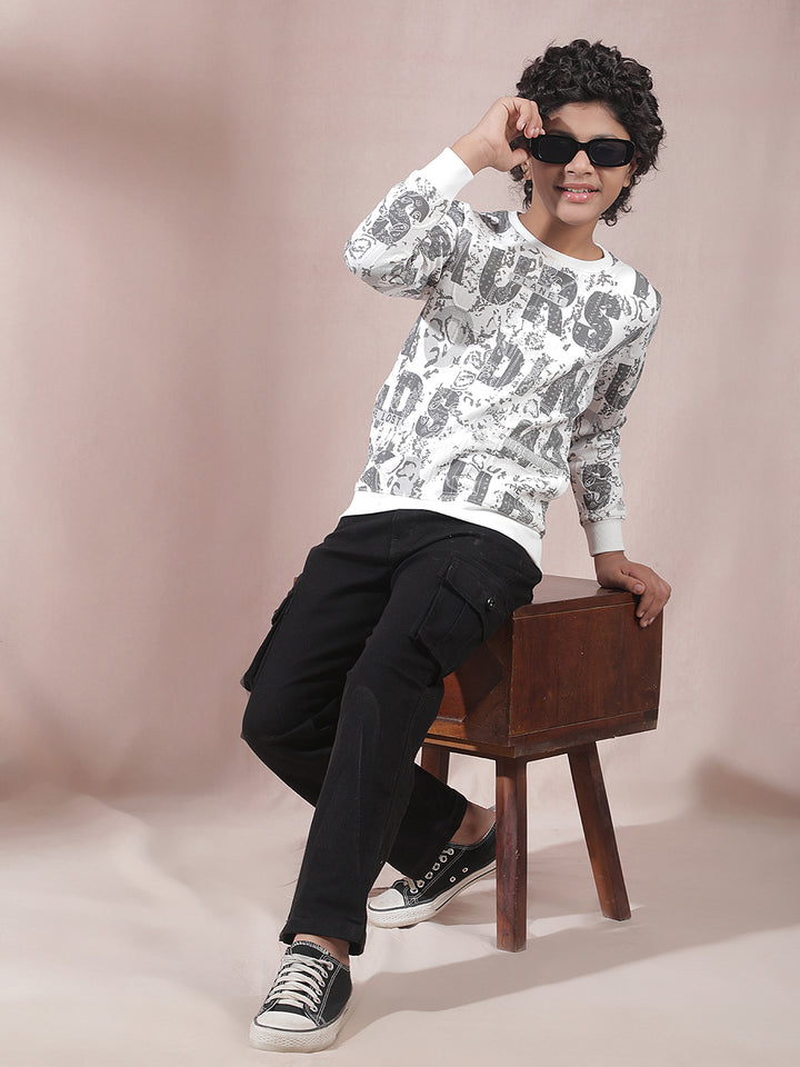 Black Straight Cargo Jeans