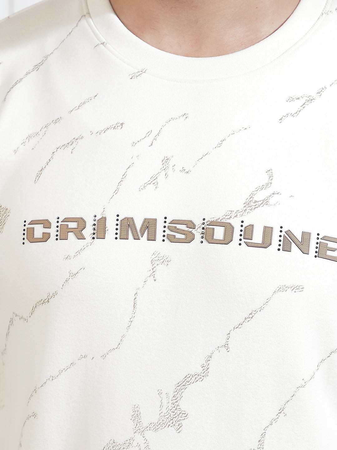 White Graphic Print Sweatshirt