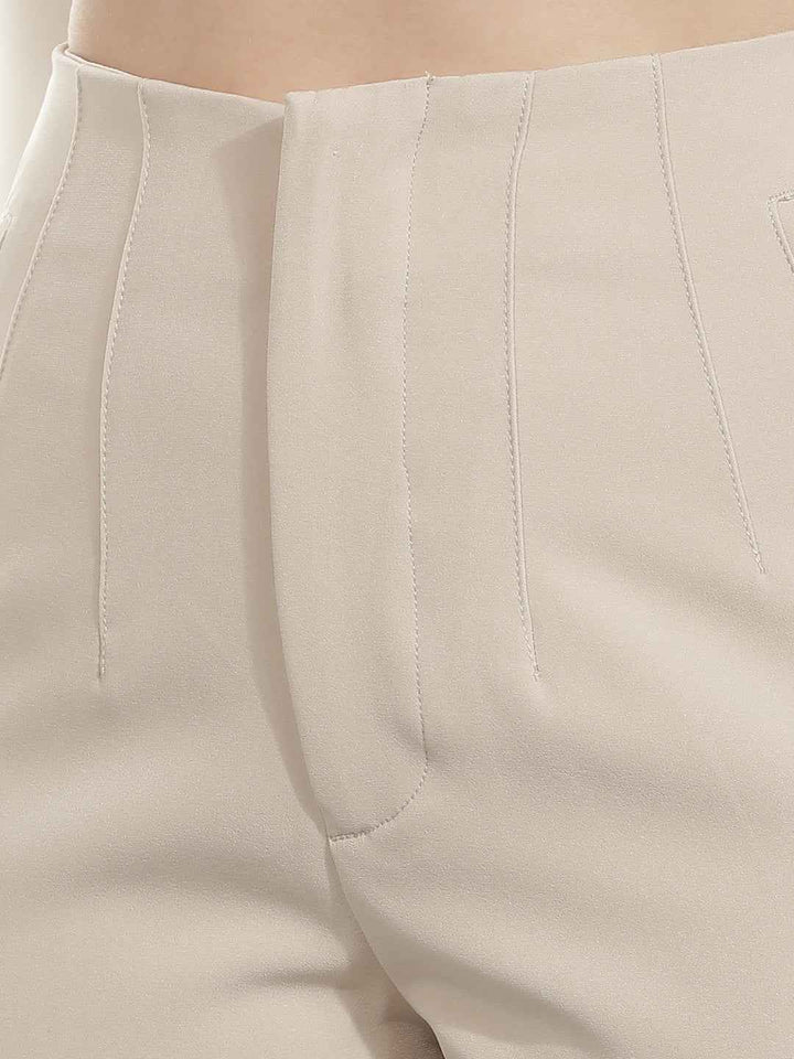 Sophisticated Beige Classic Trousers