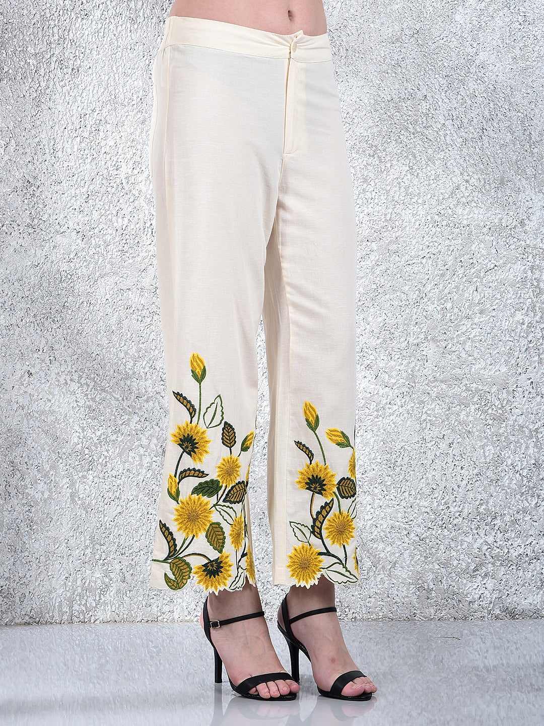 Cream Embroidered Co-Ord Set