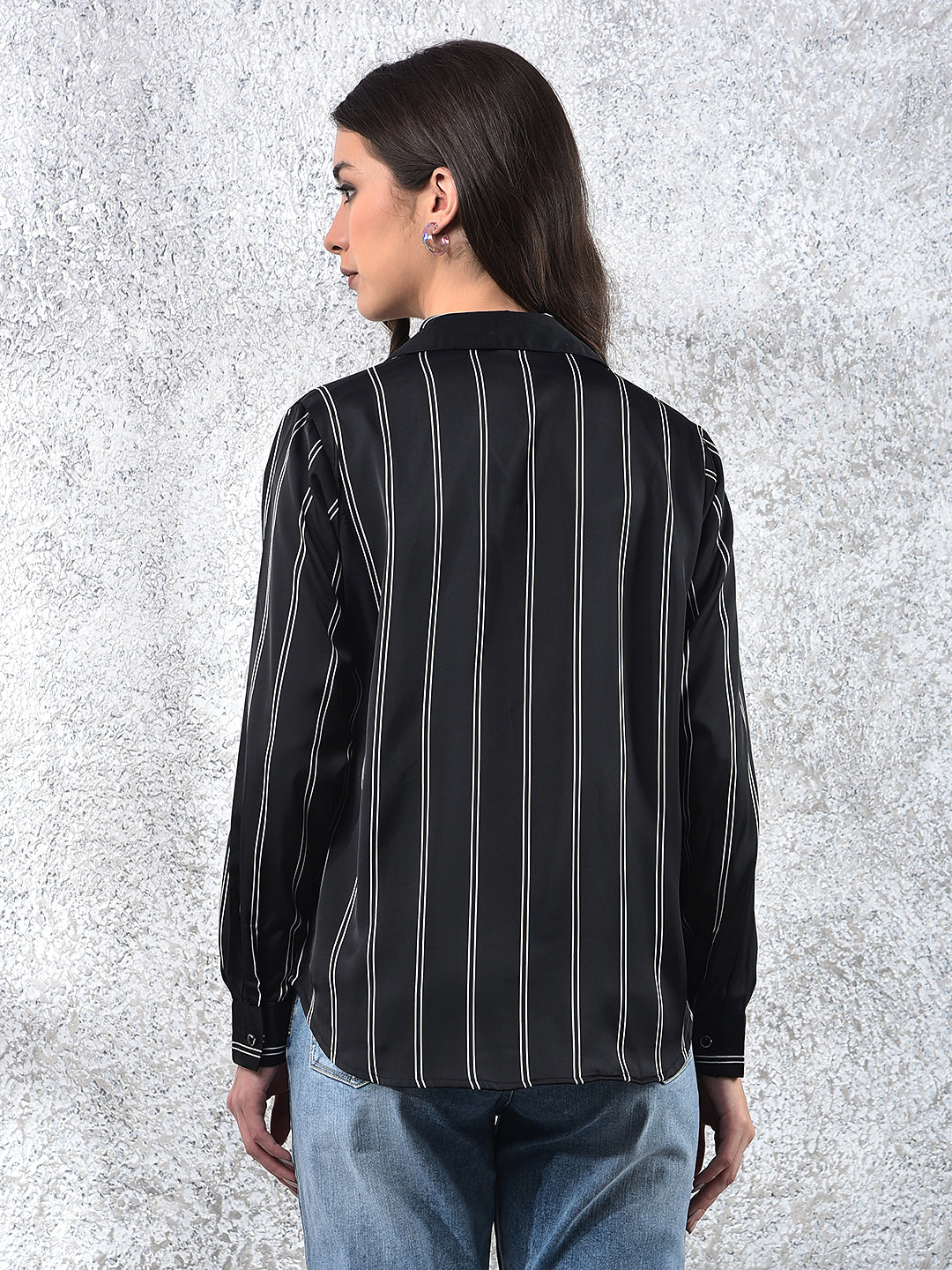 Black Vertical Stripes Shirt