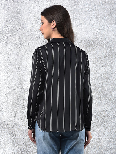 Black Vertical Stripes Shirt