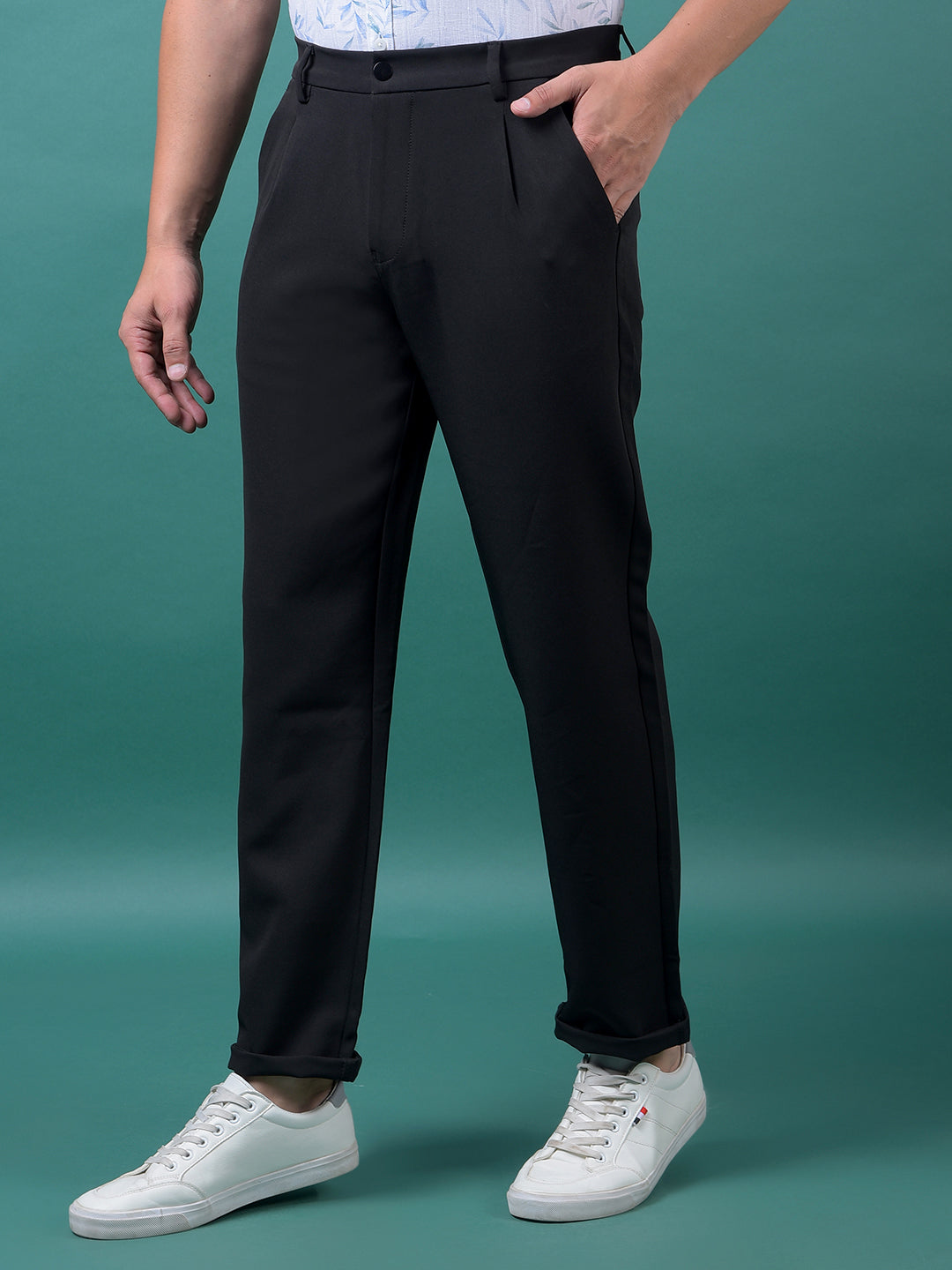 Black Korean Fit Trousers