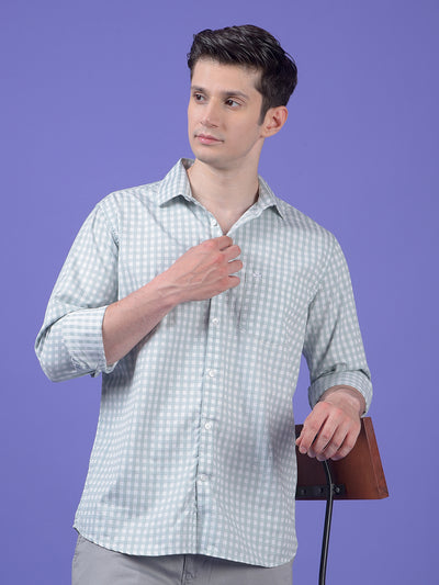Green Checked 100% Cotton Shirt