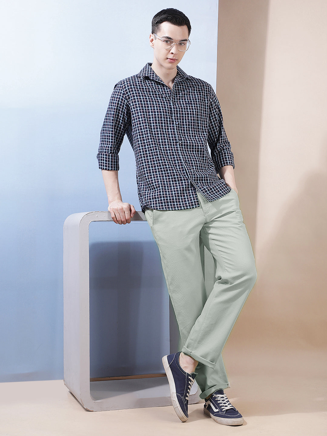 Minimalist Taupe Beige Knitted Trousers