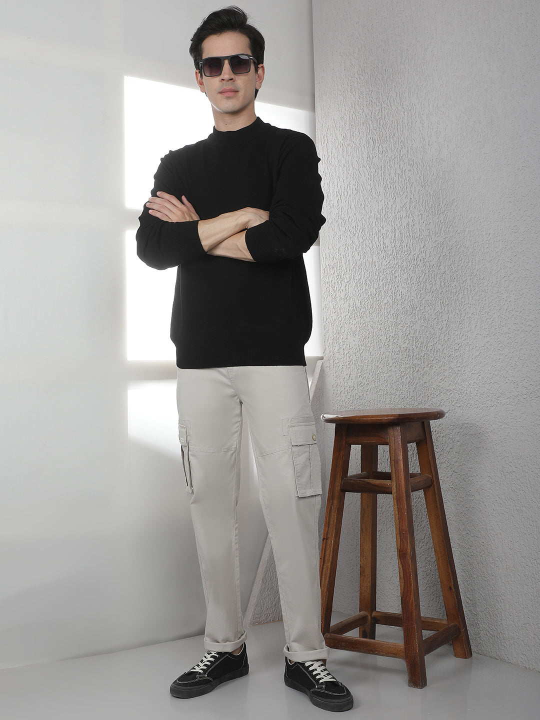 Black Round Neck Sweater
