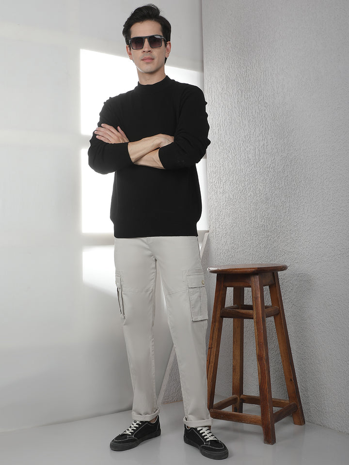 Black Round Neck Sweater