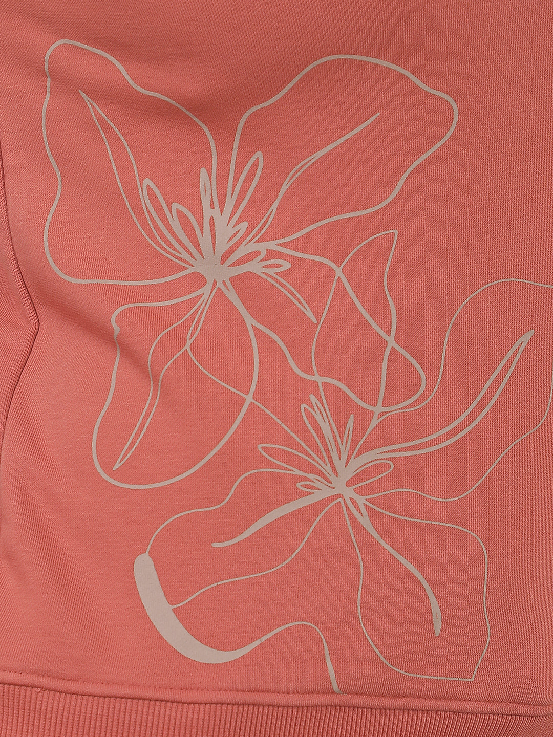 Maroon Floral Print Sweatshirt