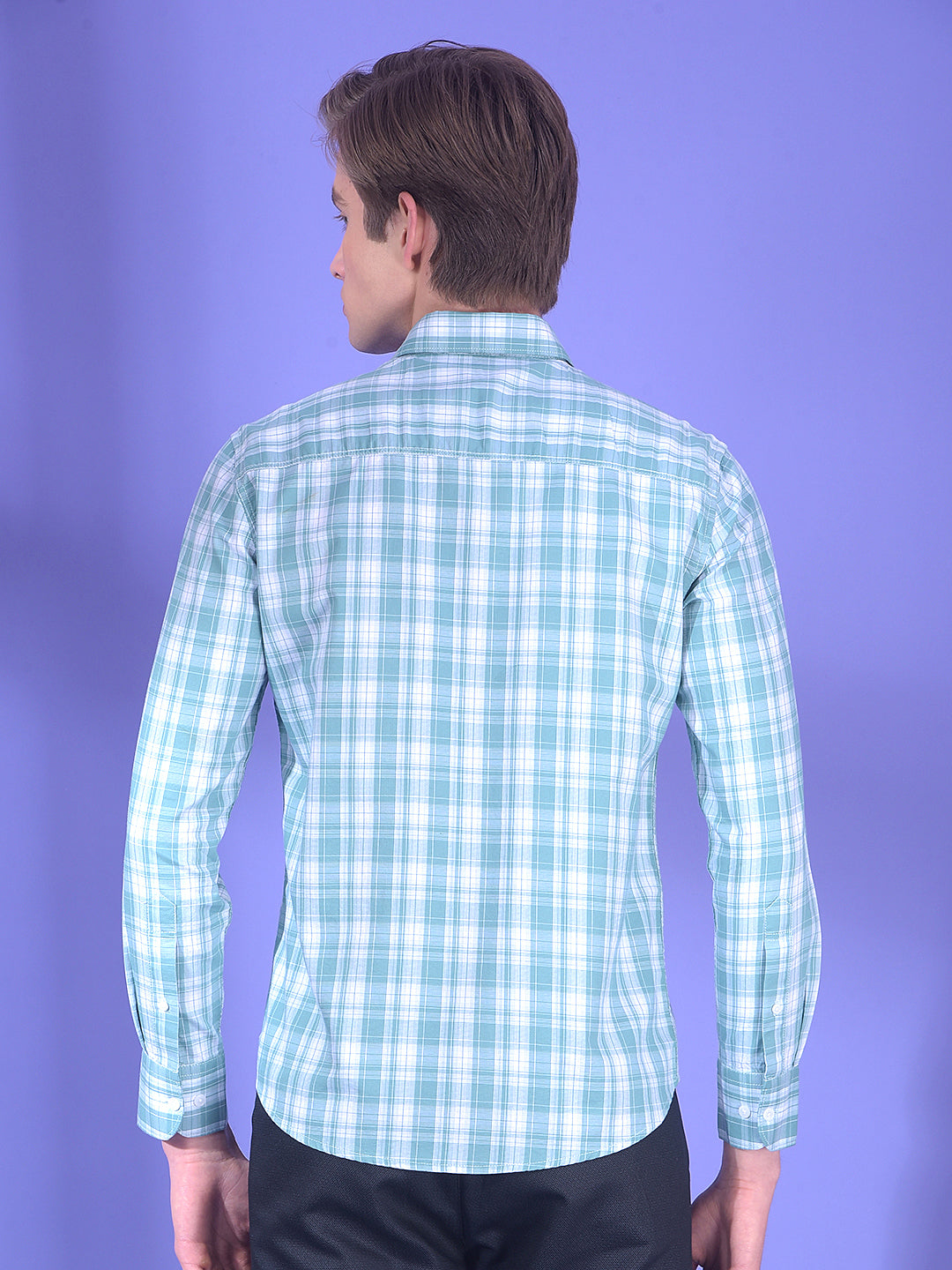 Blue Checked 100% Cotton Shirt
