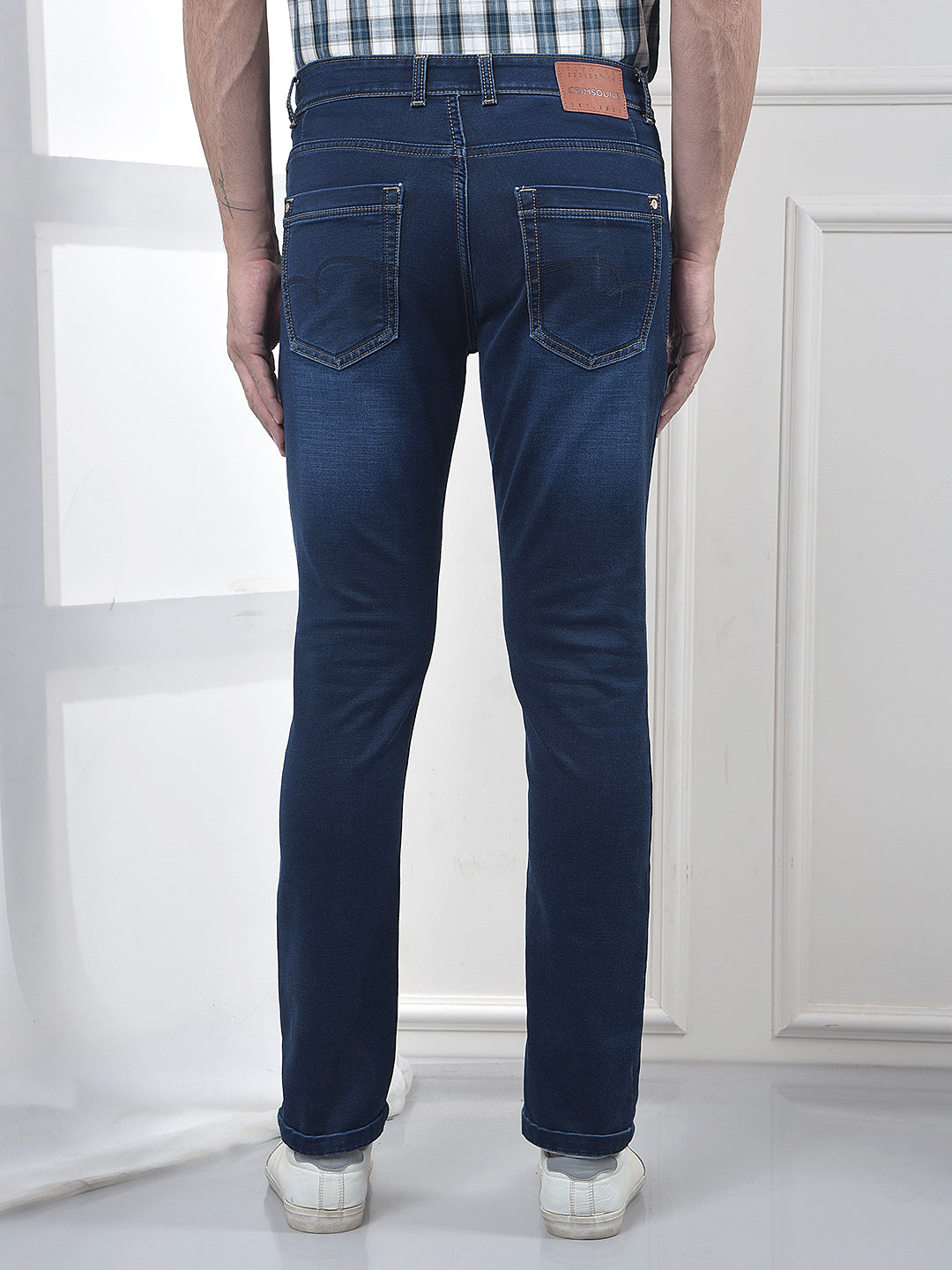 Urbanedge Slim Dark Wash Blue Jeans