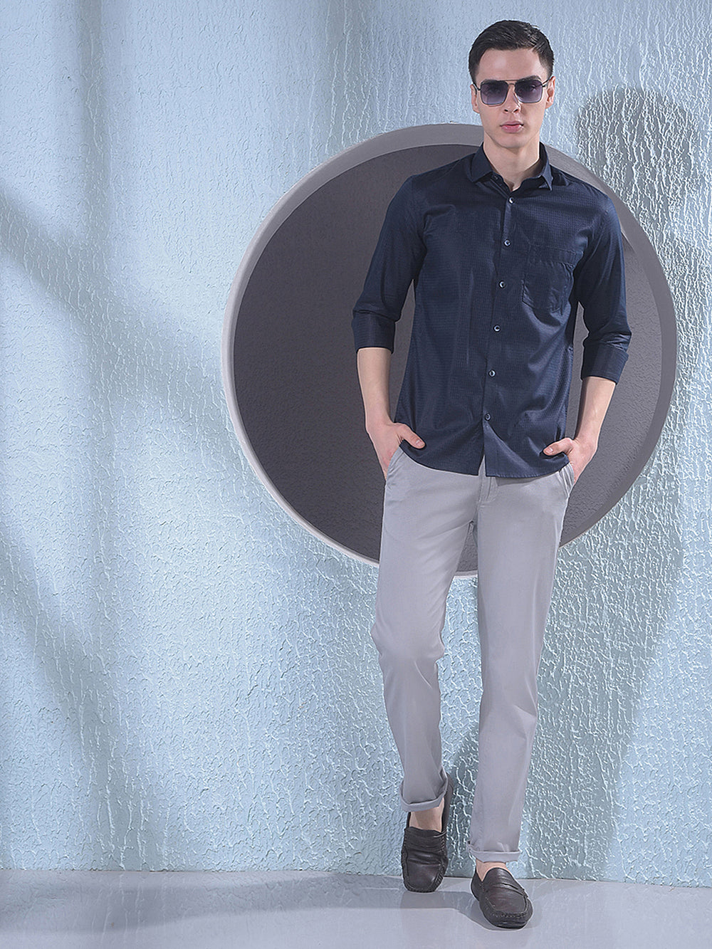 Classic Grey Straight Trousers