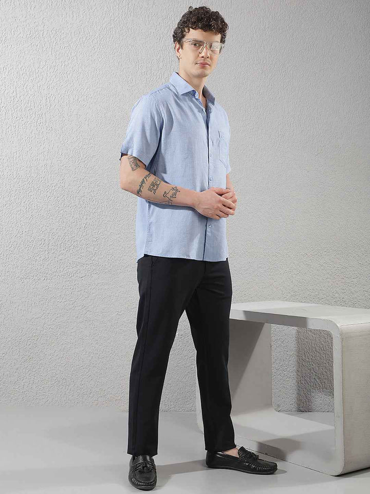 Linen Sky Blue Shirt