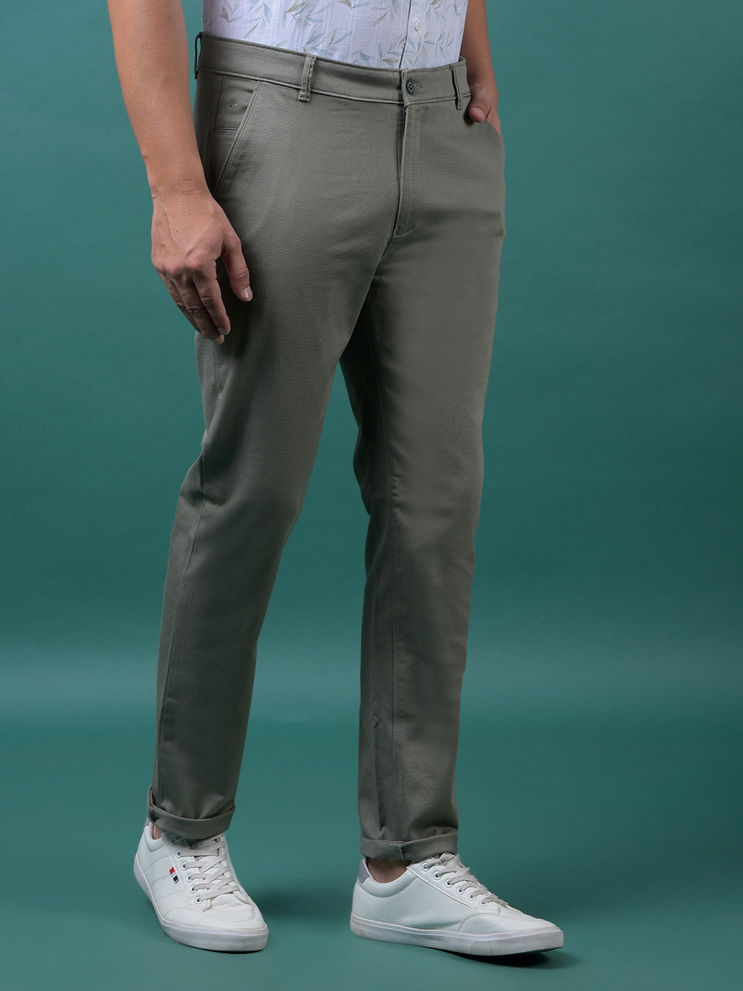 Green Printed Trousers
